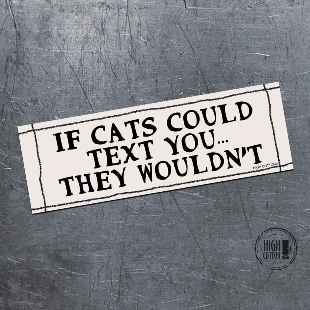 If Cats Could Text - bumper magnet