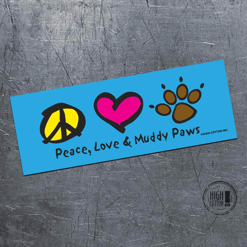 Peace Love Paws bumper magnet