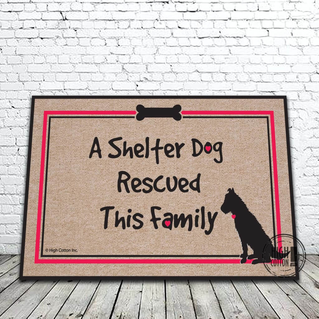 Shelter Dog Rescued doormat