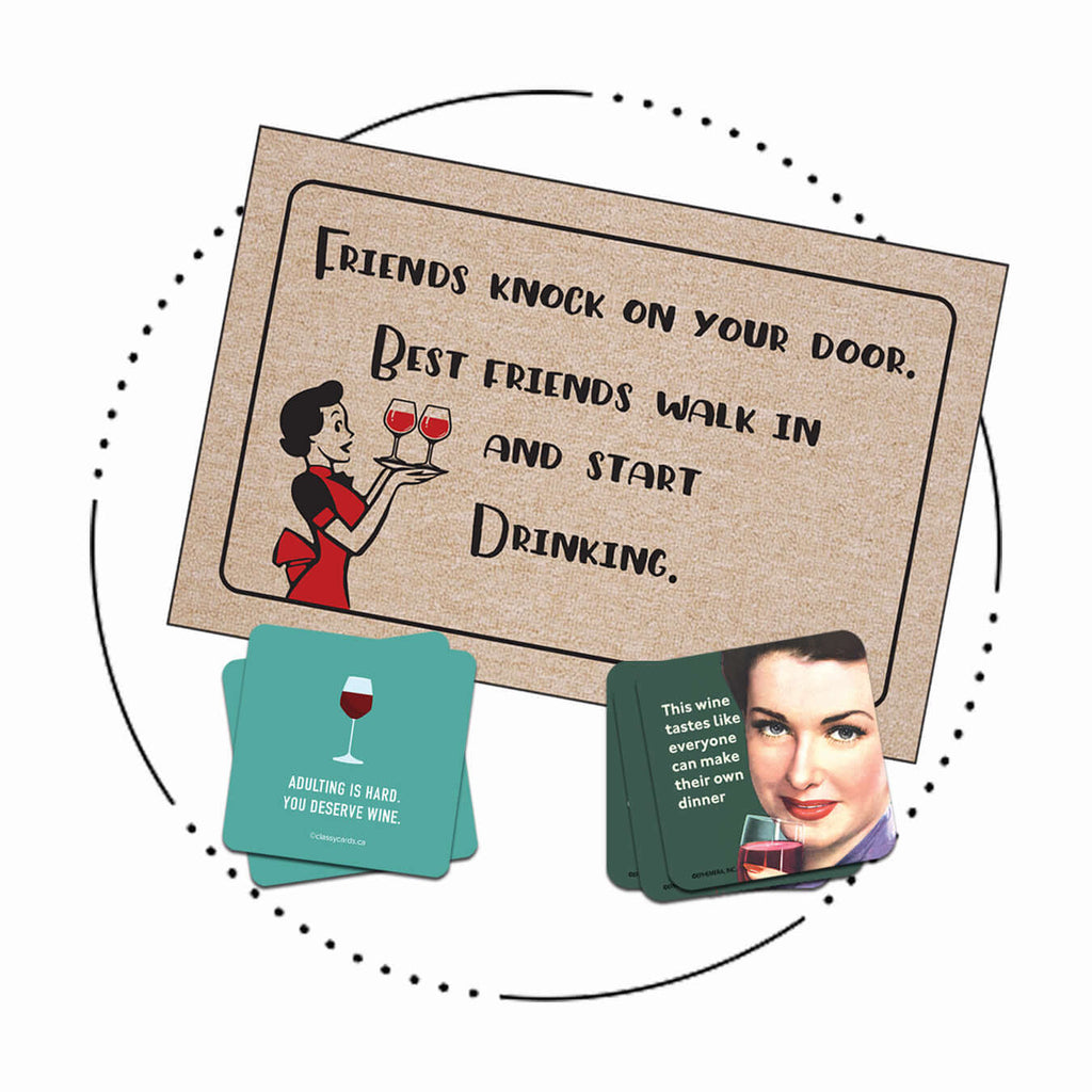 Fun gifts with drinking humor by High Cotton