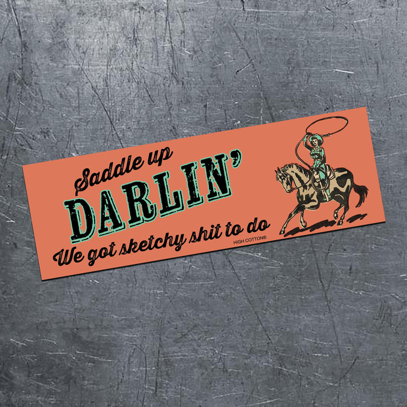 Buckle Up Darlin' Car Magnet