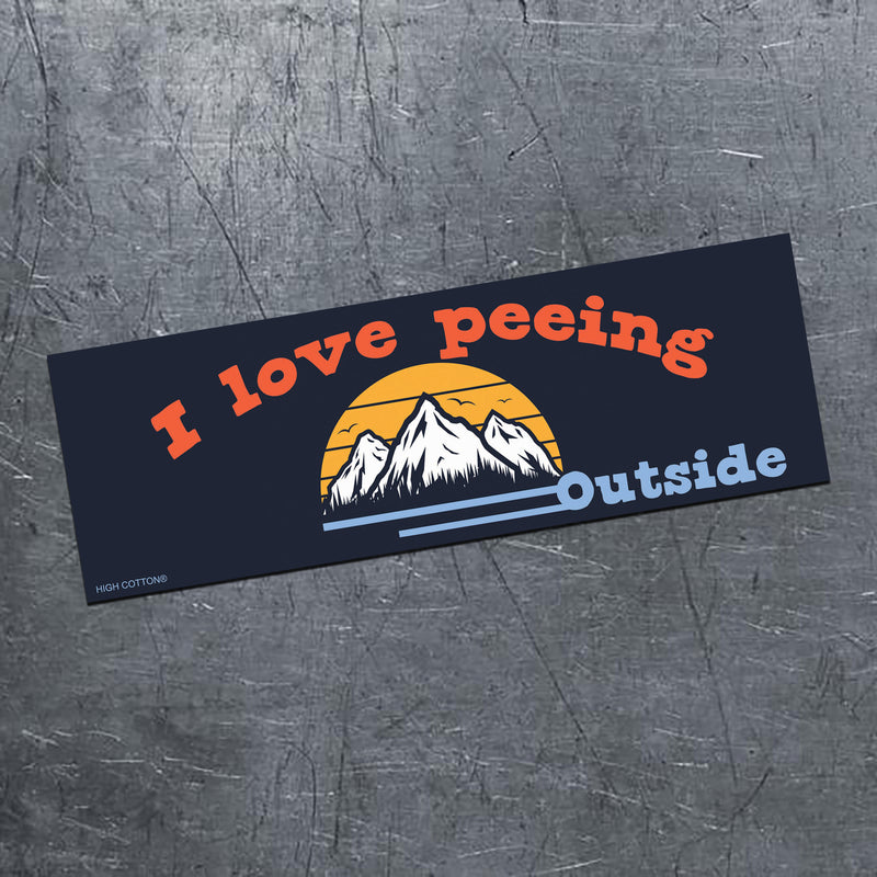 I Love Peeing Outside Car Magnet