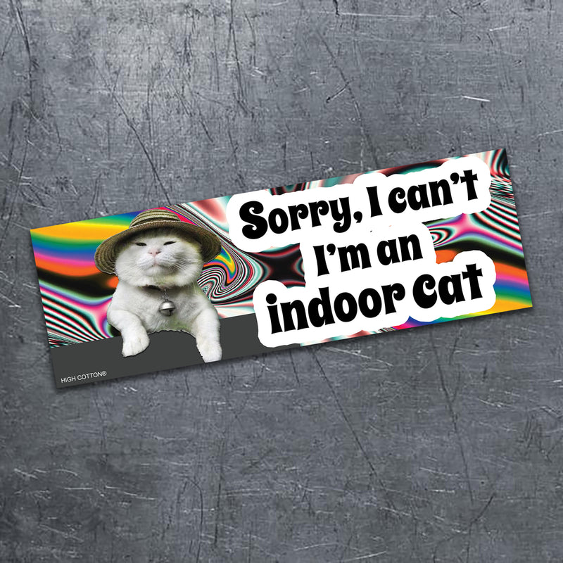 Sorry I Can't.  I'm An Indoor Cat Car Magnet