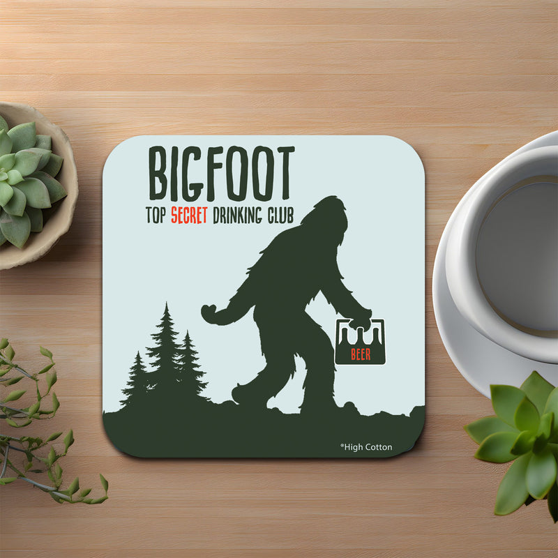 Bigfoot Top Secret Drinking Club Coaster