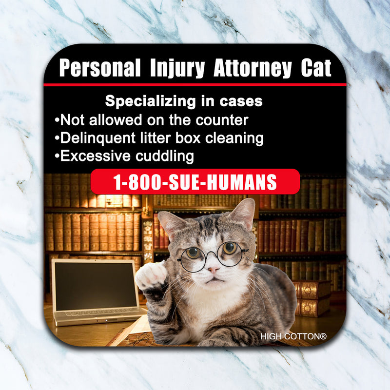 Personal Injury Attorney Cat Coaster