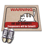 Fat Cat Security funny doormat