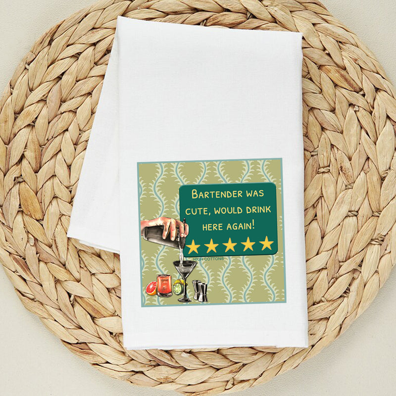 Bartender Was Cute. Would Drink Here Again - Kitchen Towel