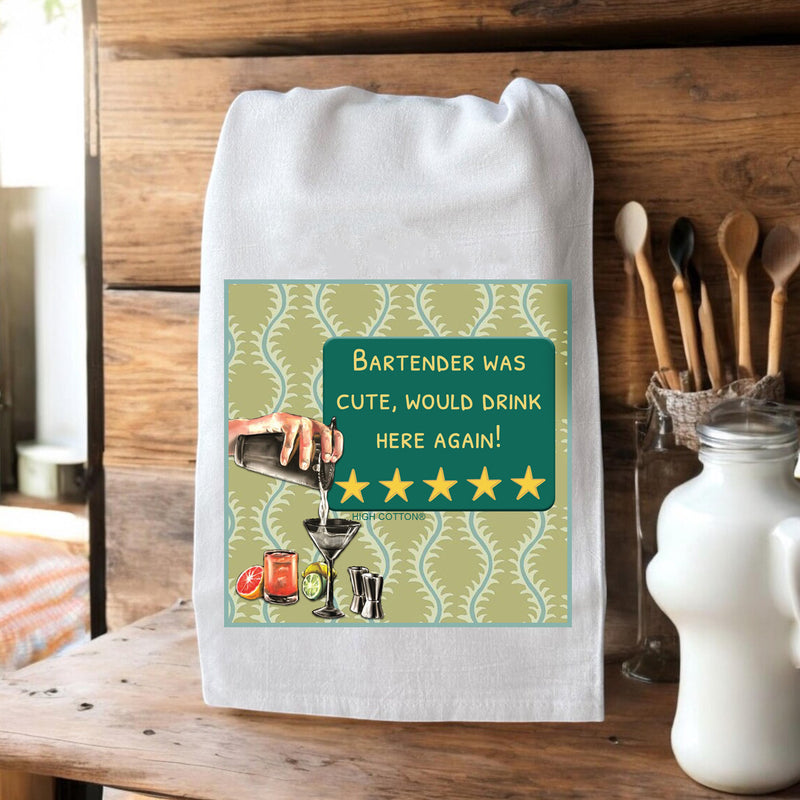 Bartender Was Cute. Would Drink Here Again - Kitchen Towel
