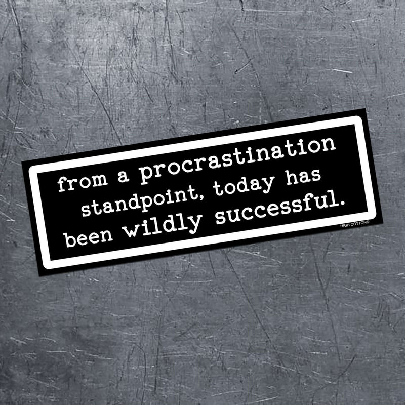 From A Procrastination Standpoint Car Magnet