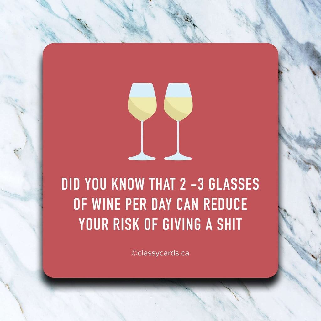 2-3 Glass of Wine Per Day - coaster