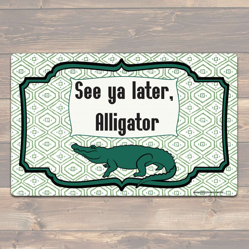 See Ya Later Alligator felt floor mat