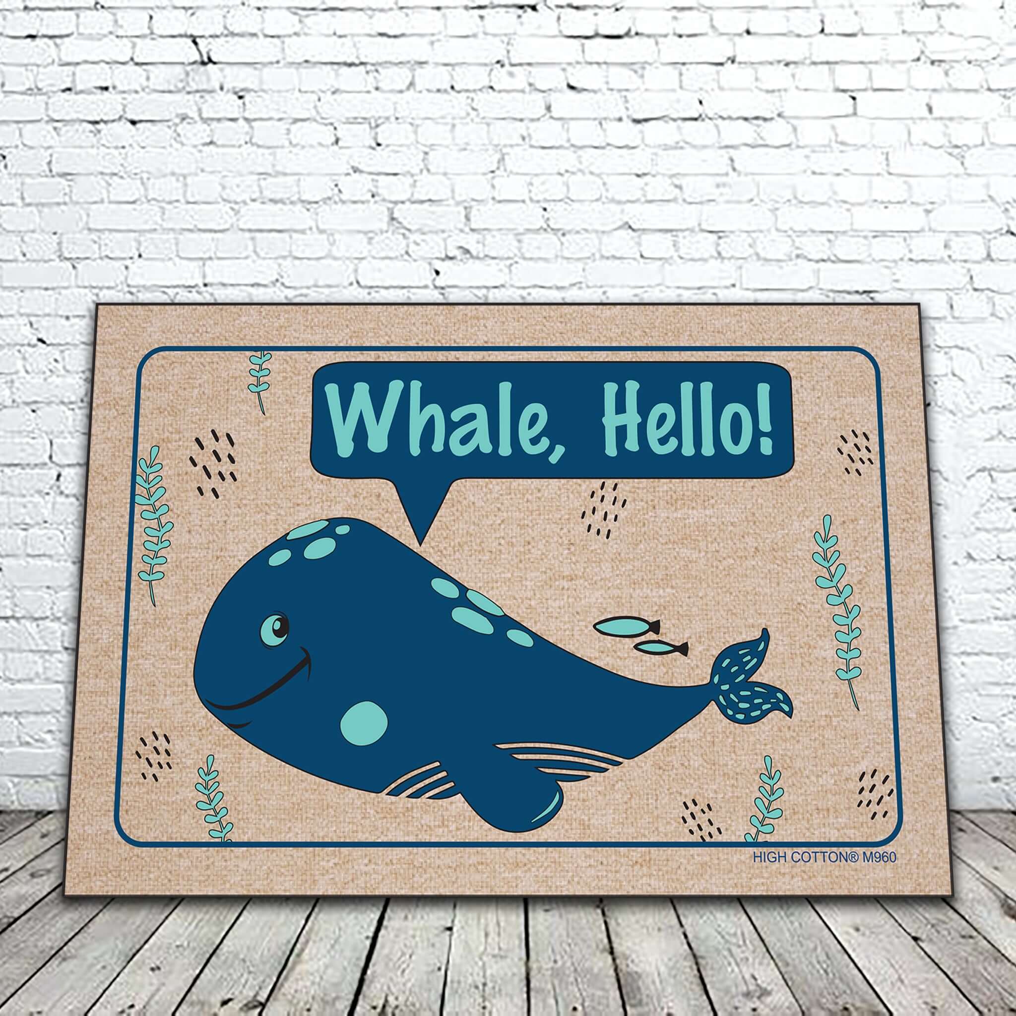 Blue Whale Vinyl Back Door Mat