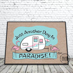 Another Day in Paradise funny doormat