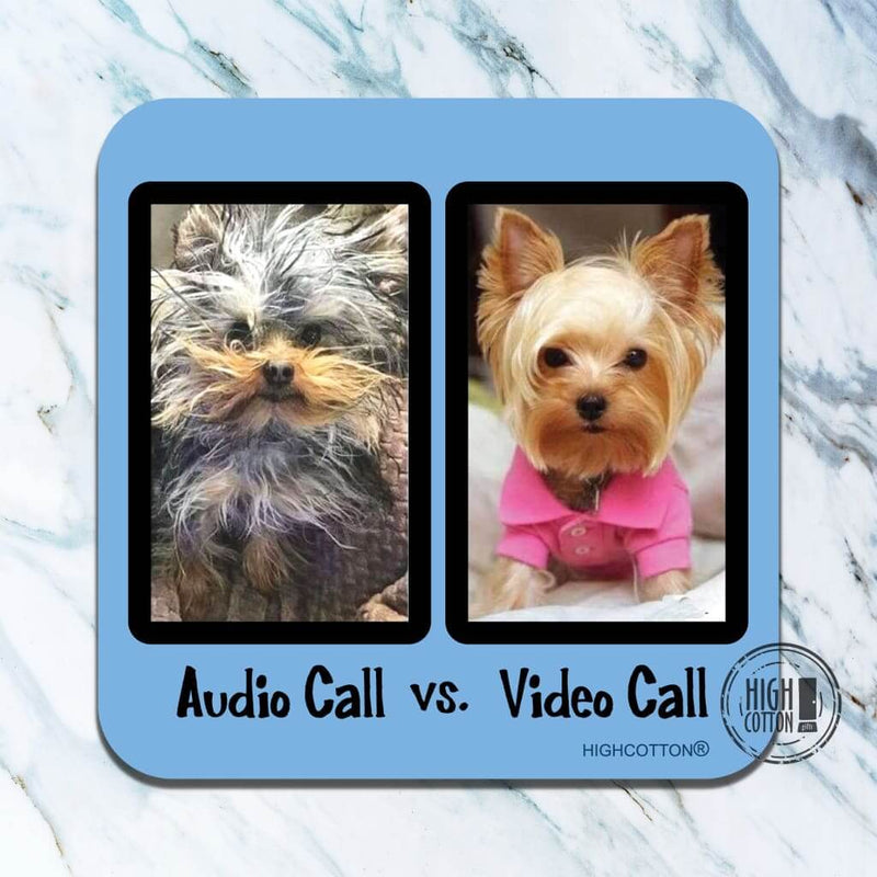 Audio Call vs. Video Call coaster