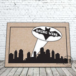 Bring Wine (bat signal) - funny doormat