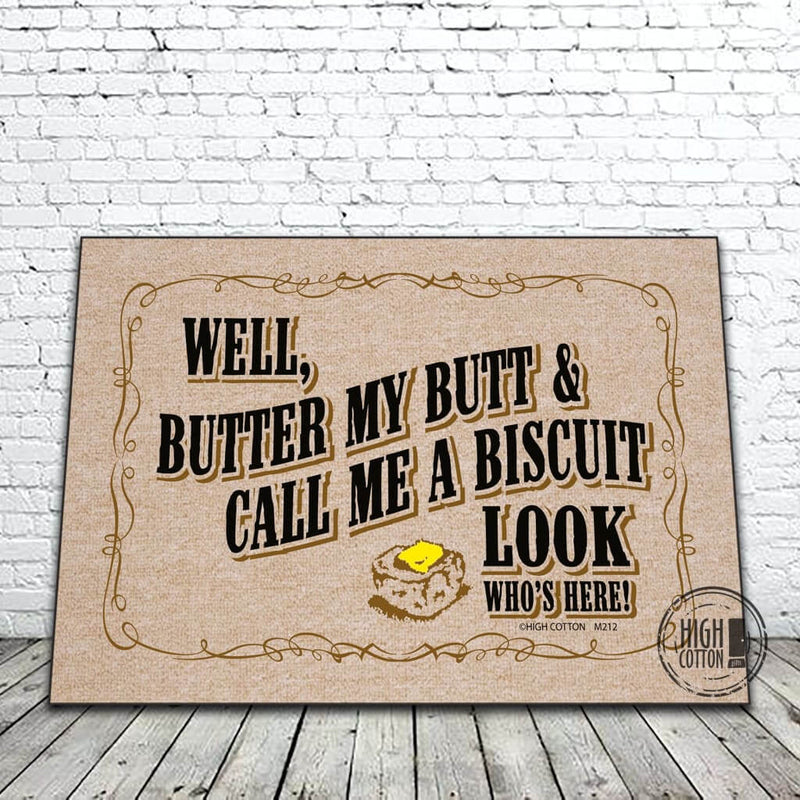 Butter My Butt funny doormat