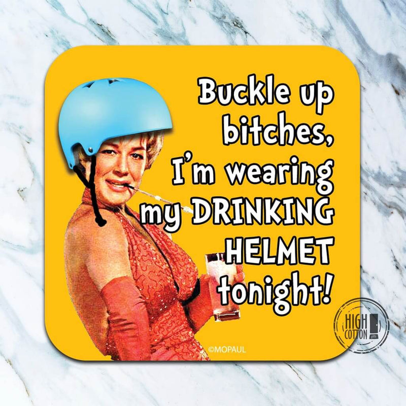 Drinking helmet - funny coaster