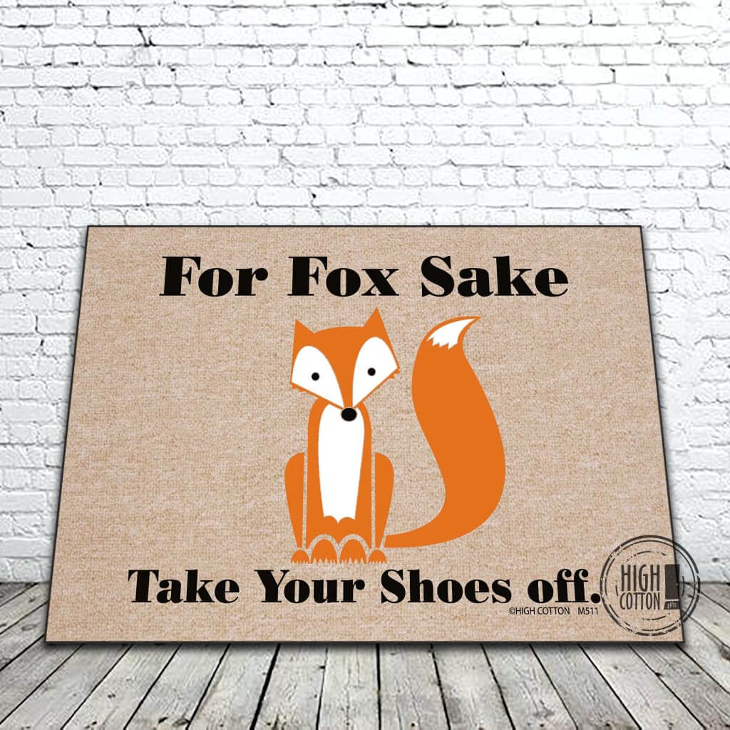 For Fox Sake funny door mat