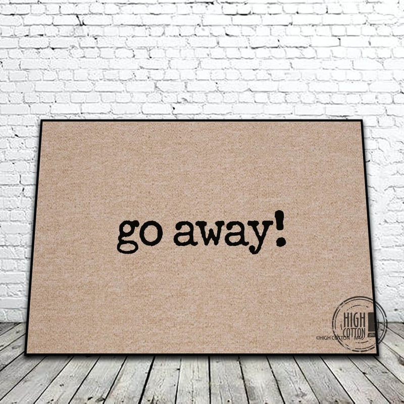Go Away! funny door mat