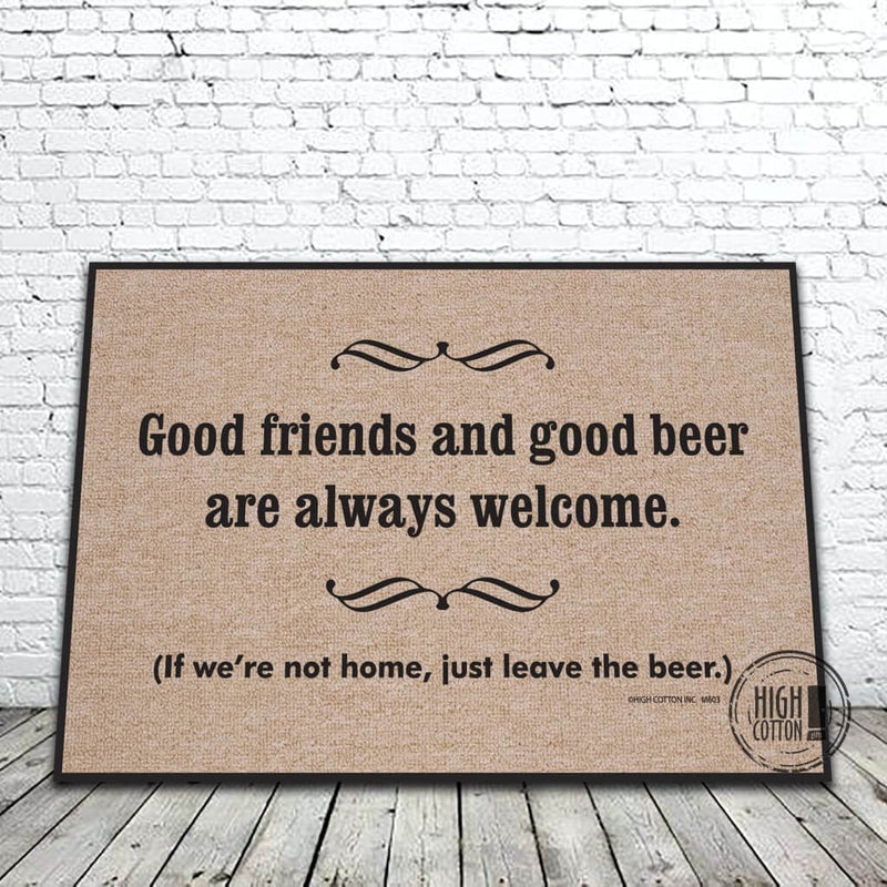 Good Friends and Good Beer doormat
