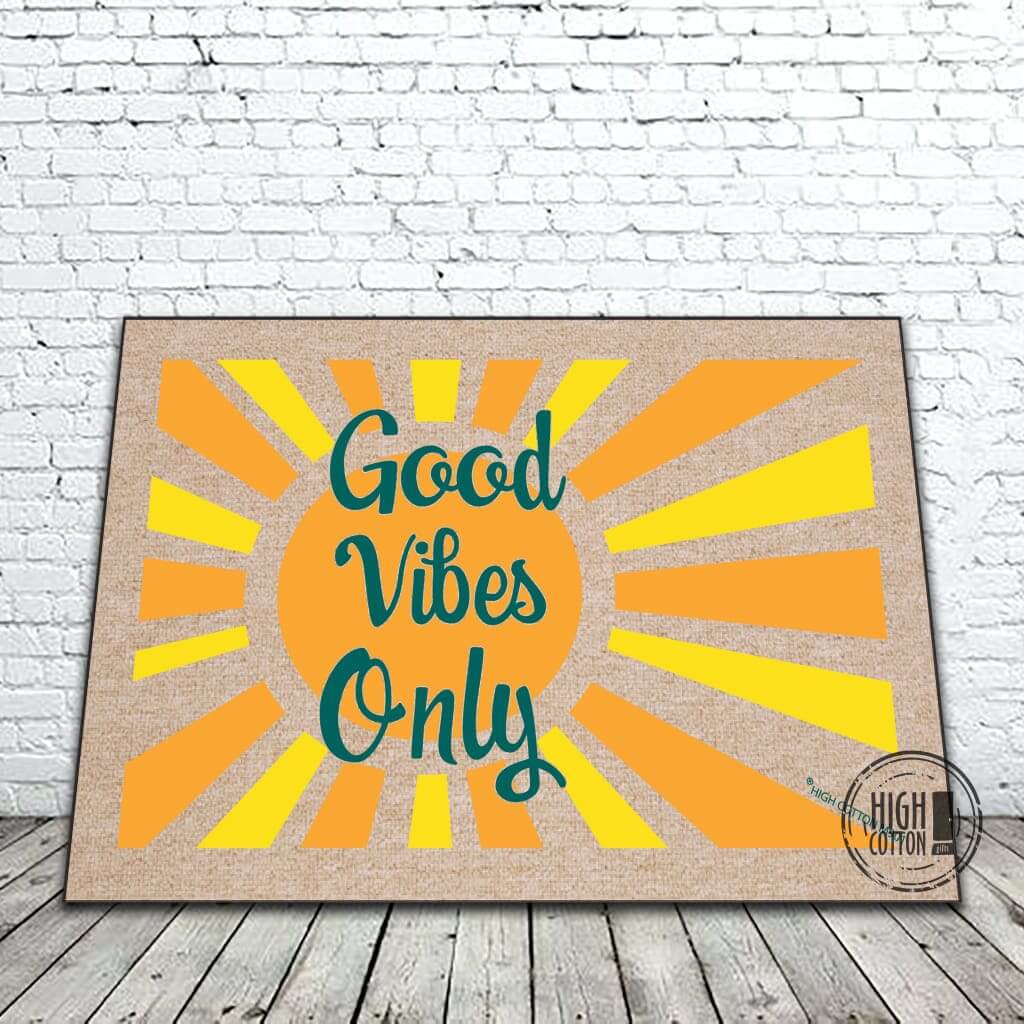 Good Vibes Only funny doormat