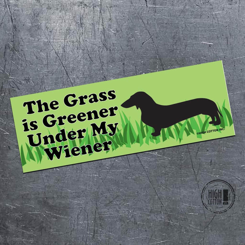 Grass is Greener Wiener magnet
