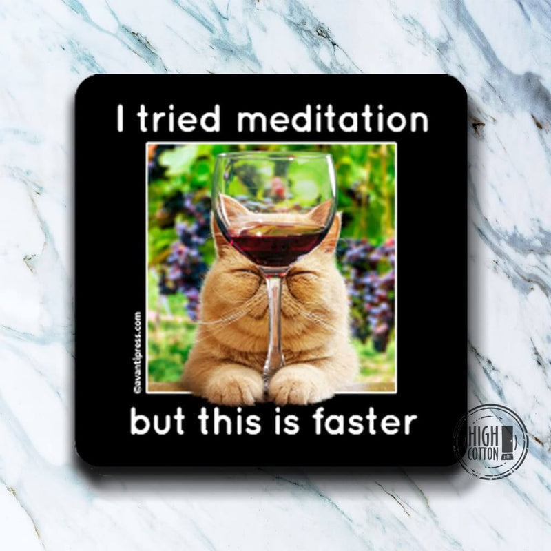 I Tried Meditation drink coaster