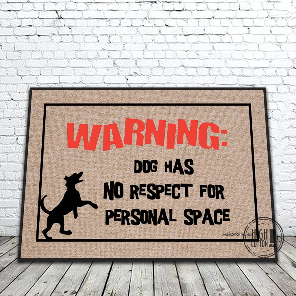 Personal Space Dog doormat