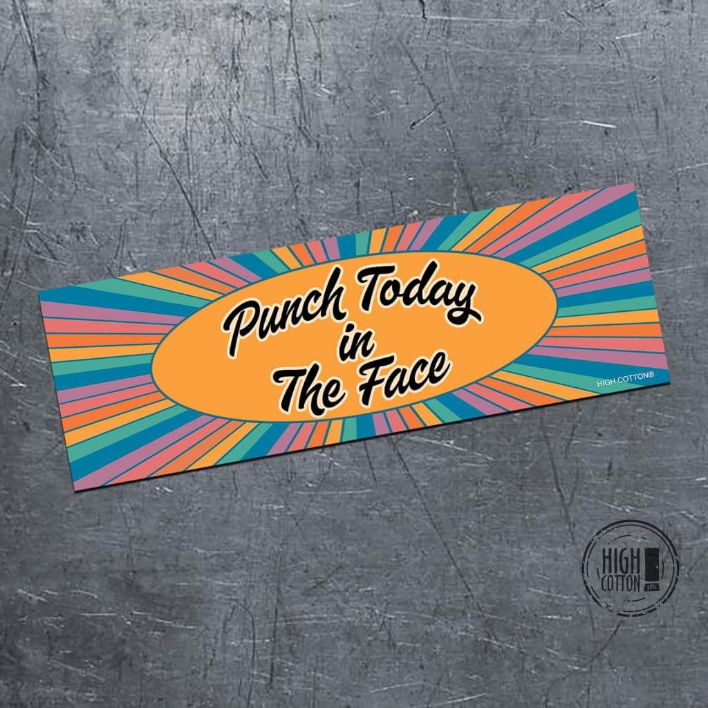Punch Today in The Face - bumper magnet