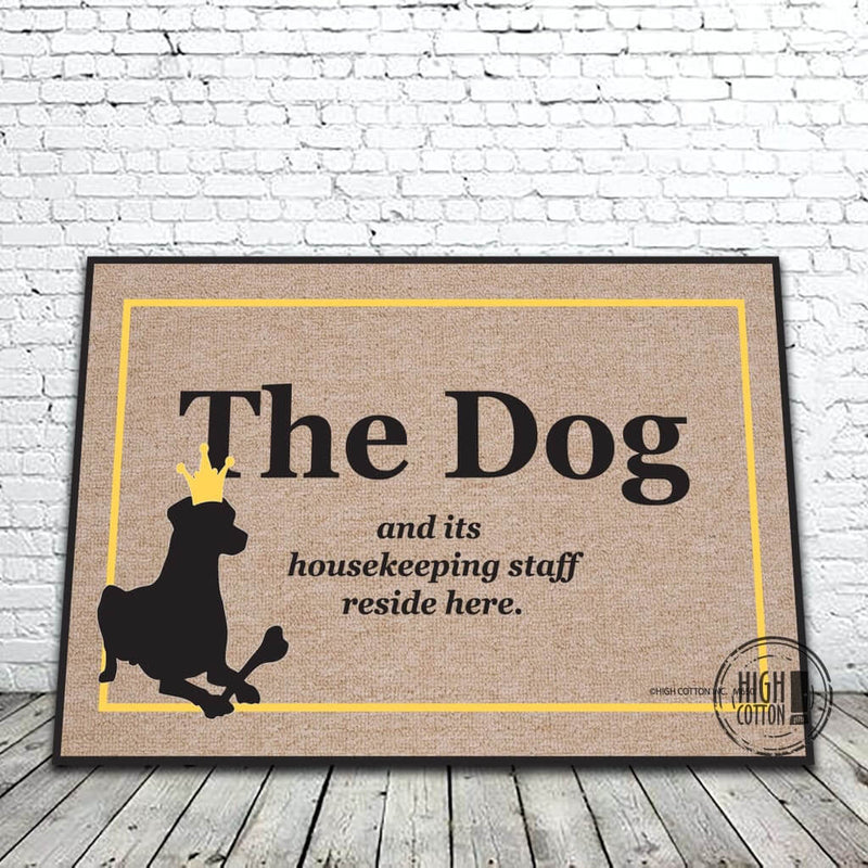 The Dog and its Housekeeping Staff doormat