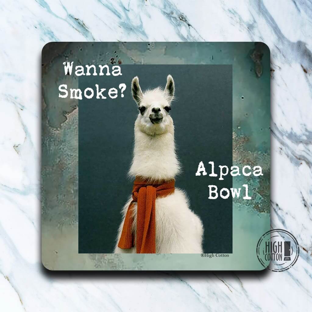 Wanna smoke? Alpaca bowl- funny coaster